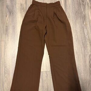 Abercrombie & Fitch Chocolate Wide-Leg Trousers